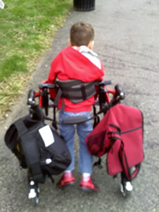 Walking to the car after school
